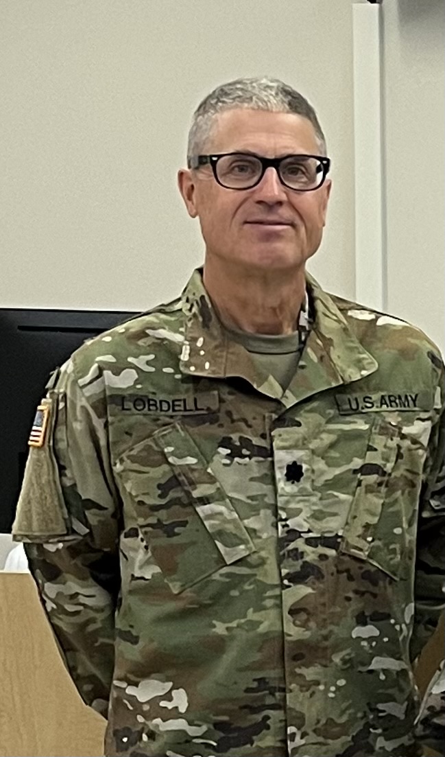 Caption: Lieutenant Colonel Kevin W. Lobdell in U.S. Army uniform. He currently serves with the 75th Innovation Command, applying data, remote monitoring, and analytics to military medicine. Photo courtesy of Dr. Kevin W. Lobdell.